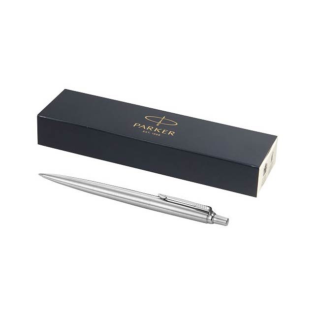 Parker Jotter Edelstahl Kugelschreiber (blaue Mine) - Silber