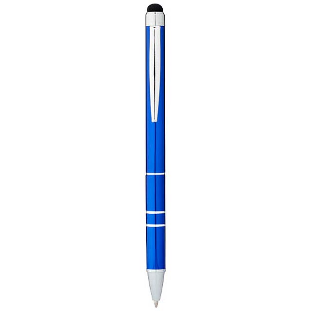 Kuličkové pero a stylus s otočným mechanismem.  - modrá - foto
