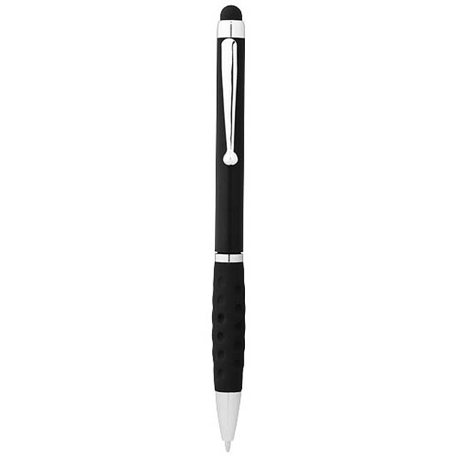 Kuličkové pero a stylus s otočným mechanismem.  - černá - foto