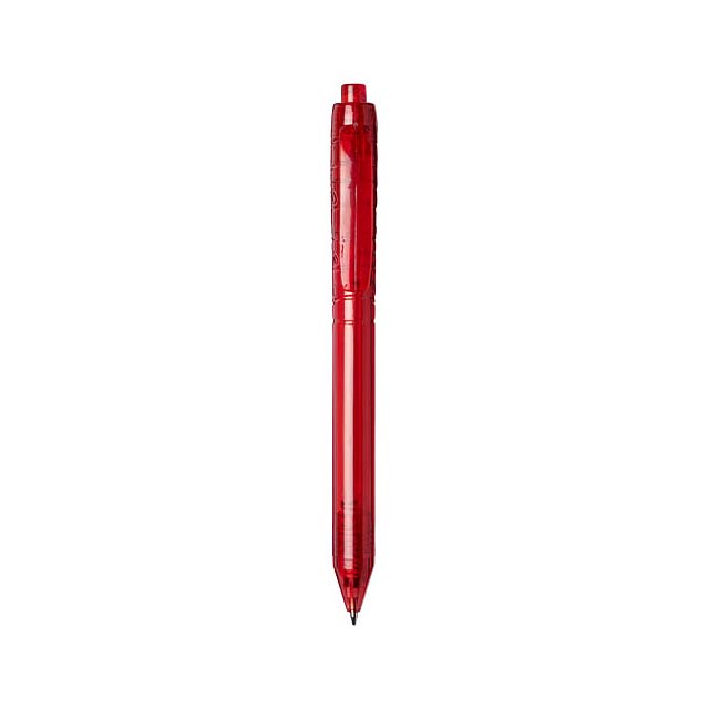 Vancouver recycled PET ballpoint pen - transparent red
