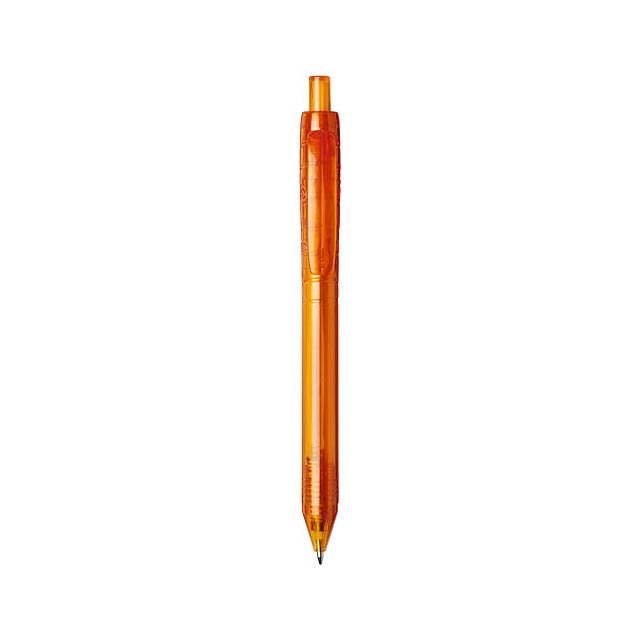 Recyklované kuličkové pero Vancouver - transparentná oranžová
