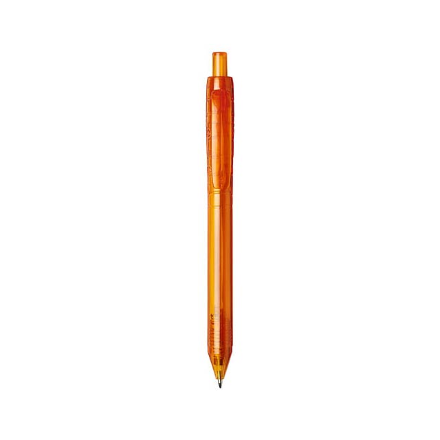 Vancouver recycled PET ballpoint pen - transparent orange