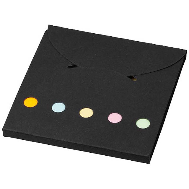 Deluxe buntes Haftnotizset - schwarz