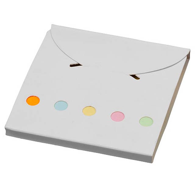 Deluxe coloured sticky notes set - white
