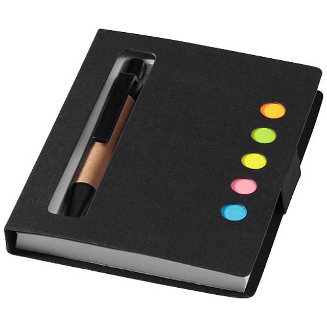 Reveal coloured sticky notes booklet with pen - beige