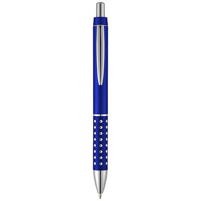Bling ballpoint pen with aluminium grip - royal blue