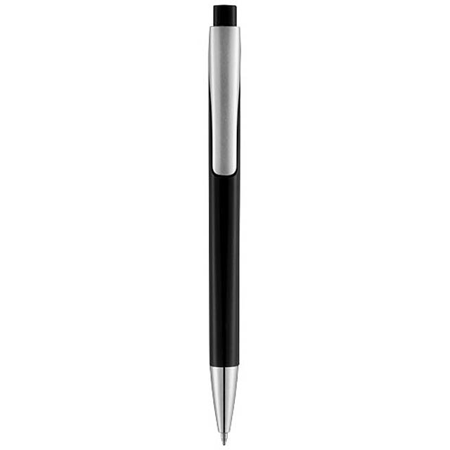 Pavo ballpoint pen with squared barrel - black