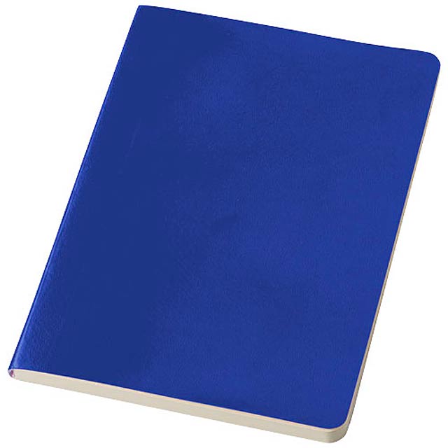 Zápisník A5 v papírové vazbě s 80 listy krémového linkovaného papíru (70 g/m2).  - královsky modrá - foto