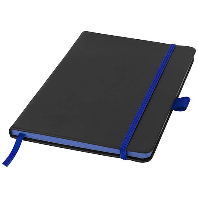Colour-edge A5 hard cover notebook - black