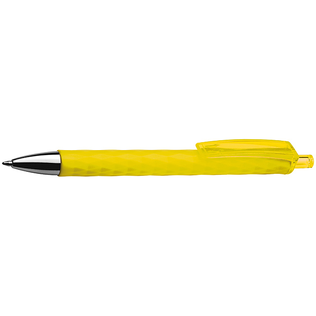 Plastové guľôčkové pero - žltá