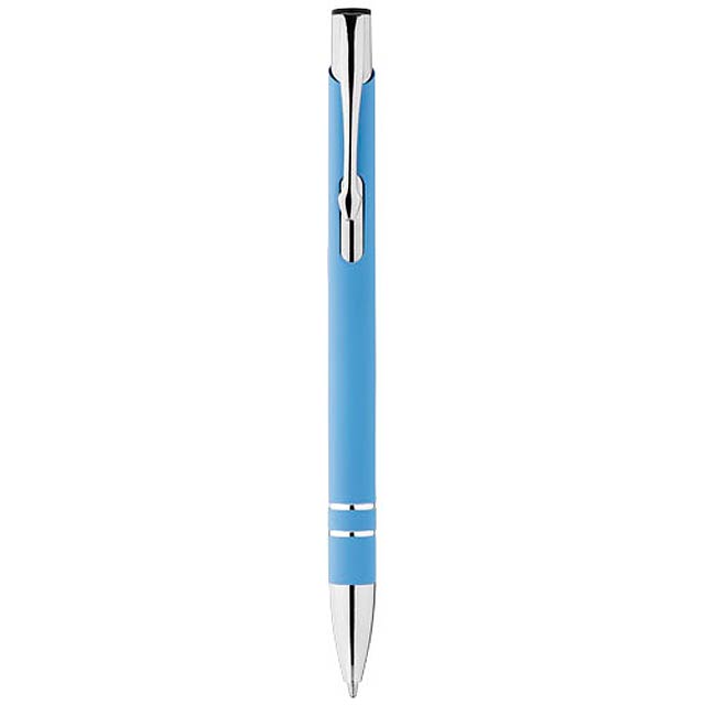 Kuličkové pero Corky s pryžovým povrchem - modrá