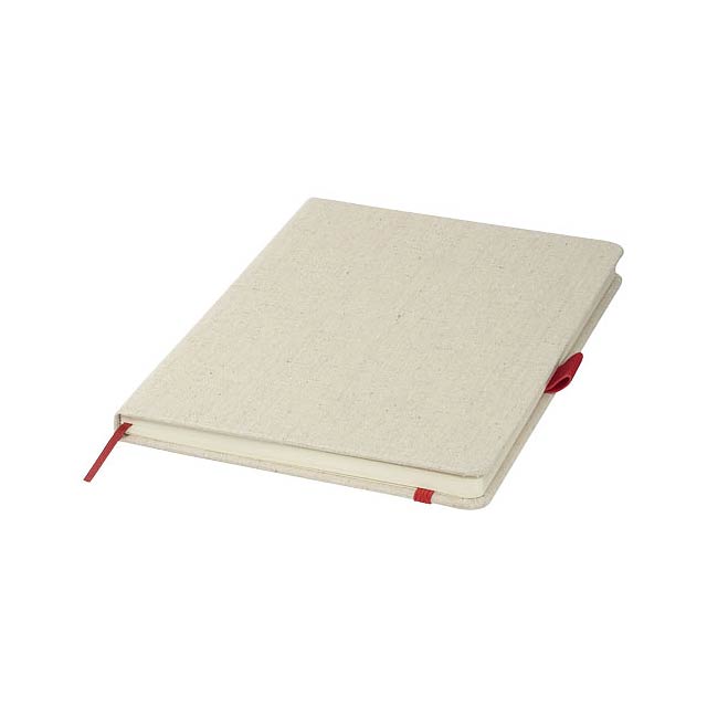 Luna A5 canvas notebook - transparent red