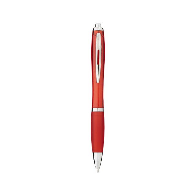 Nash Kugelschreiber mit farbigem Schaft und Griff - Transparente Rot