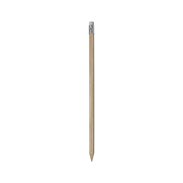 Cay wooden pencil with eraser - beige