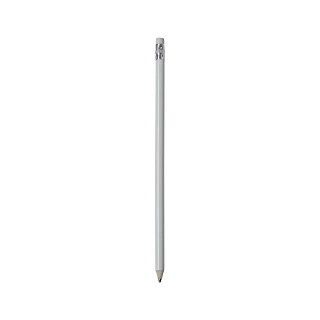 Alegra pencil with coloured barrel - white