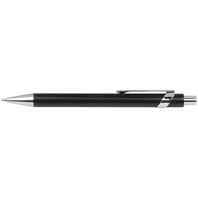 Guma coated ball pen - black