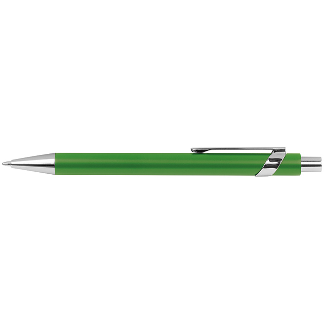 Guma coated ball pen - green