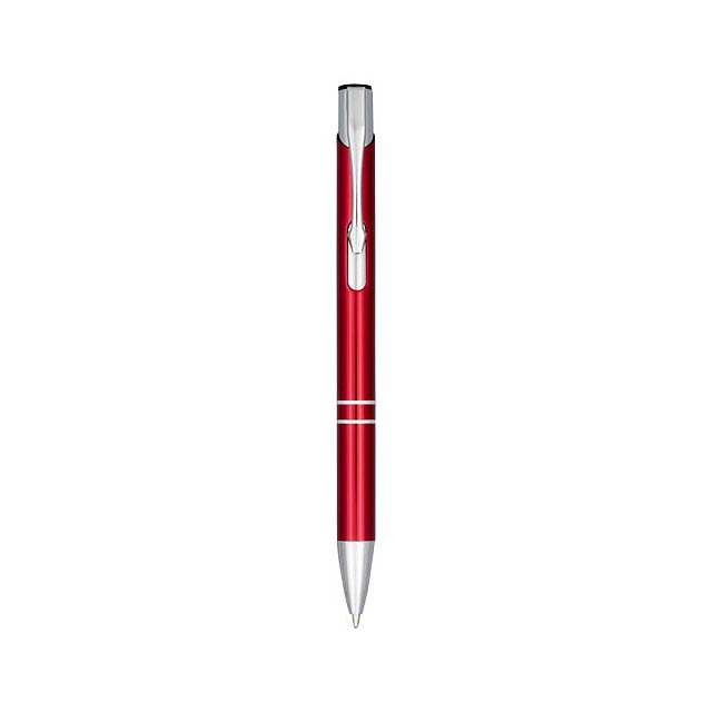 Anodizované kuličkové pero Moneta - transparentní červená