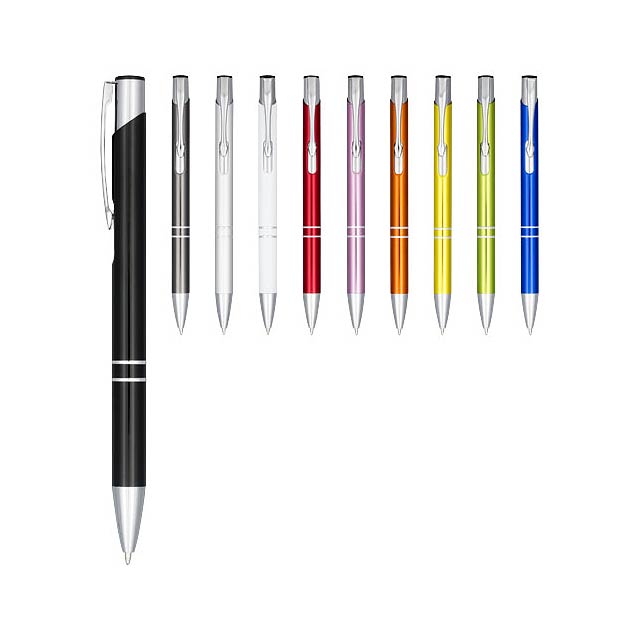 Moneta anodized aluminium click ballpoint pen - shiny silver