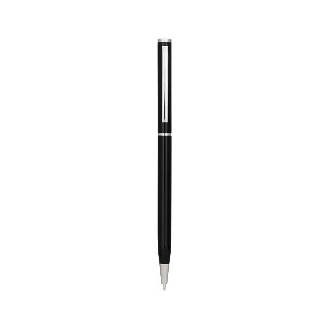 Slim aluminium ballpoint pen - black