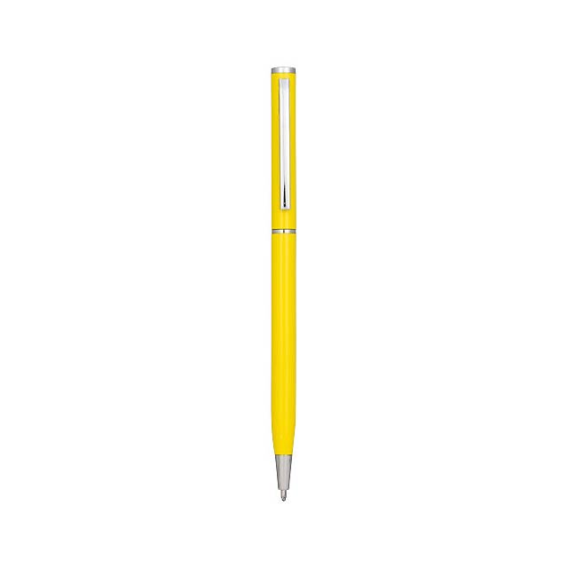 Slim aluminium ballpoint pen - yellow