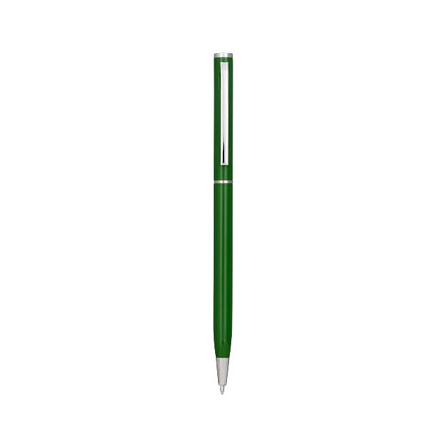 Hhliníkové kuličkové pero Slim - zelená