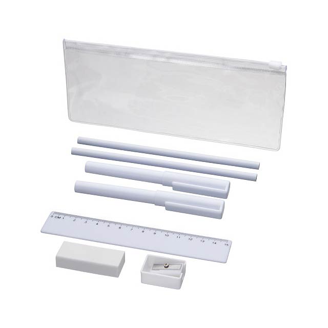 Mindy 8-piece pencil case set - white
