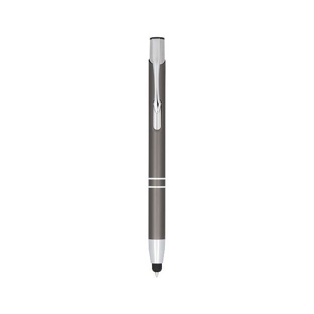 Moneta Kugelschreiber mit Metall Touchpen - Silber