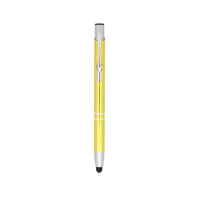 Moneta anodized aluminium click stylus ballpoint pen - yellow