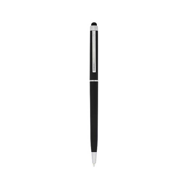 Kuličkové pero a stylus Valeria z ABS plastu - černá