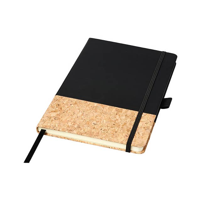 Evora A5 cork thermo PU notebook - black