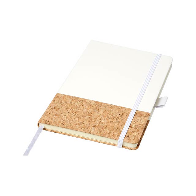 Evora A5 cork thermo PU notebook - white