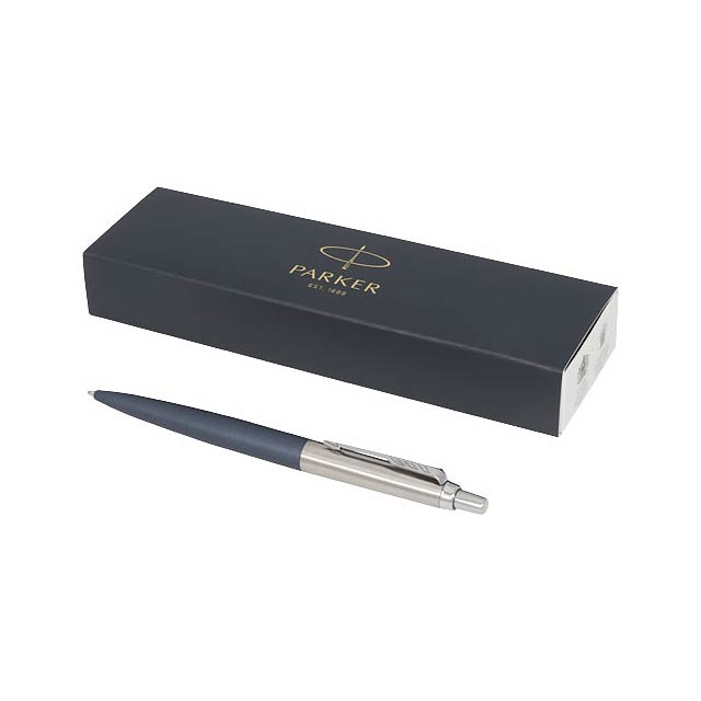 Parker Jotter XL matt mit Kugelschreiber mit Chromverzierung (blaue Mine) - blau