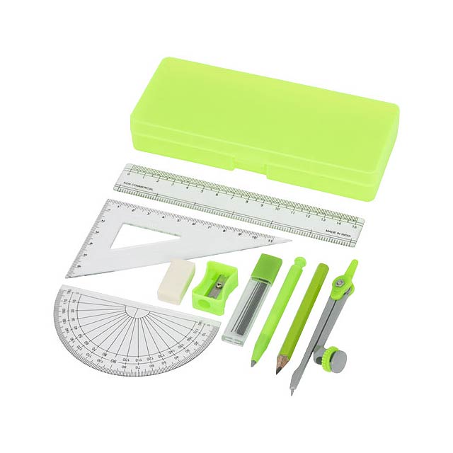 Julia 9-piece school geometry set - green