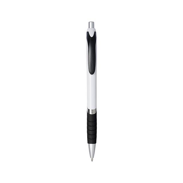 Kuličkové pero Turbo s gumovým úchopem - bílá