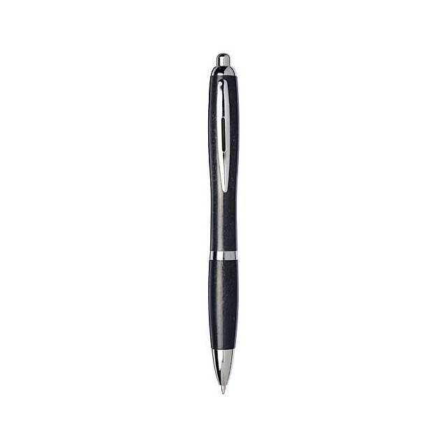 Nash wheat straw chrome tip ballpoint pen - black