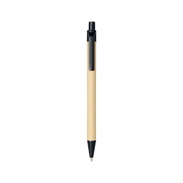 Berk recycled carton and corn plastic ballpoint pen - black