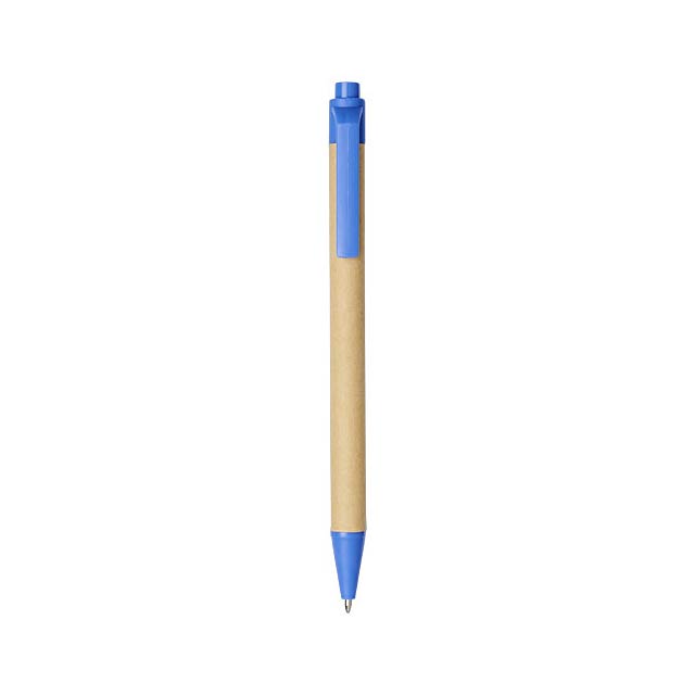 Berk recycled carton and corn plastic ballpoint pen - blue