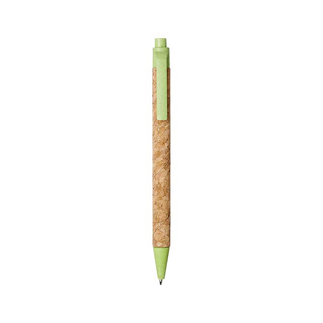Kuličkové pero Midar z korku a pšeničné slámy - béžová