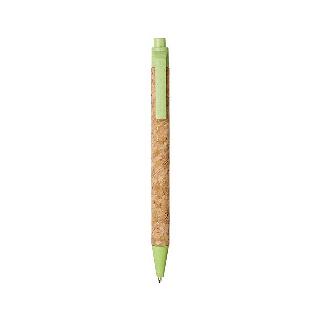 Midar cork and wheat straw ballpoint pen - beige