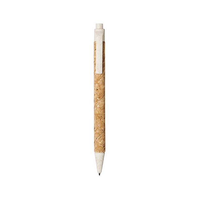 Midar cork and wheat straw ballpoint pen - beige