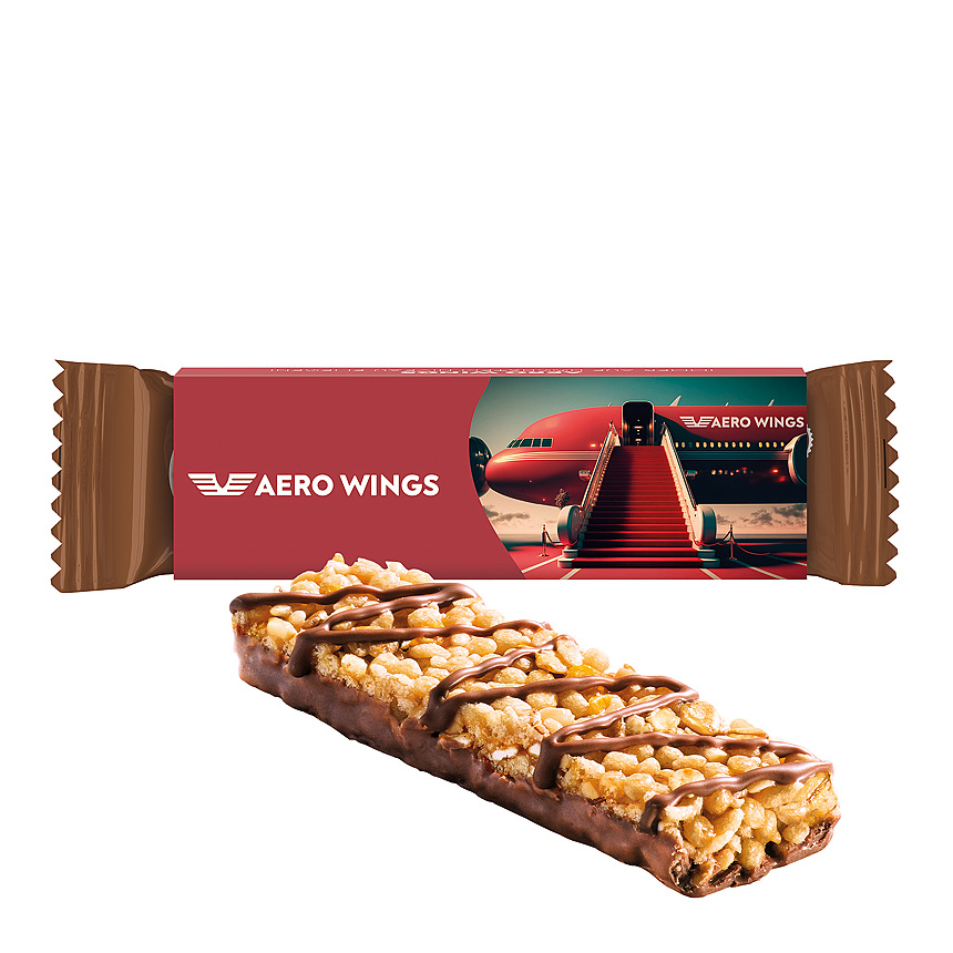 Corny cereal bar, white cardboard promotional case, chocolate - 
