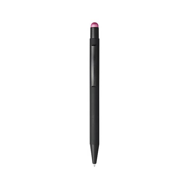 Dax rubber stylus ballpoint pen - black