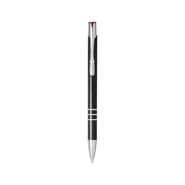 Moneta laser colour aluminium click ballpoint pen - black