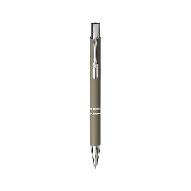 Moneta soft touch click ballpoint pen - green