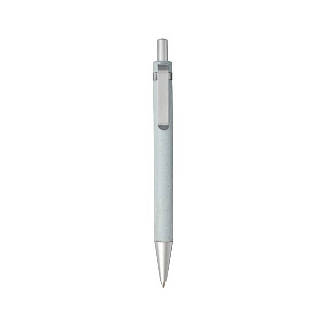 Tidore wheat straw click action ballpoint pen - blue