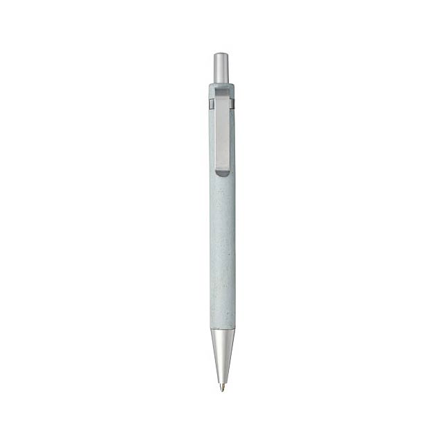 Tidore wheat straw click action ballpoint pen - blue