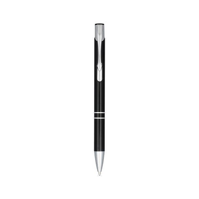 Moneta anodized aluminium click ballpoint pen - black