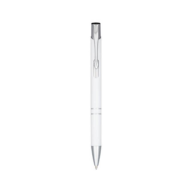 Moneta anodized aluminium click ballpoint pen - white