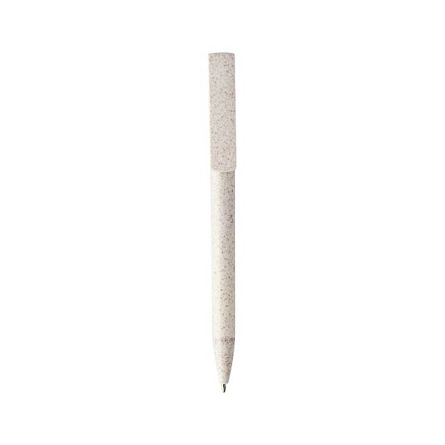 Medan wheat straw ballpoint pen and phone holder - beige